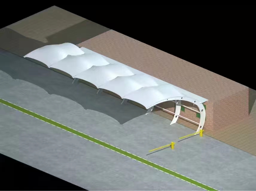 镇海质监站膜结构车棚